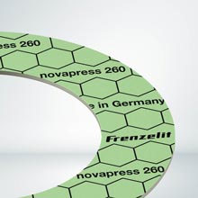 novapress®260 не содержащий асбест, материал состоит из высококачественных арамидных волокон, соединенных с помощью нитрил‐бутадиен‐каучука (NBR)